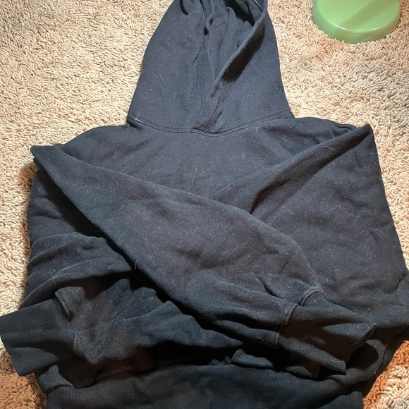 Black TNA Cozy Fit Perfect Shrunken Hoodie - Picture 3 of 5